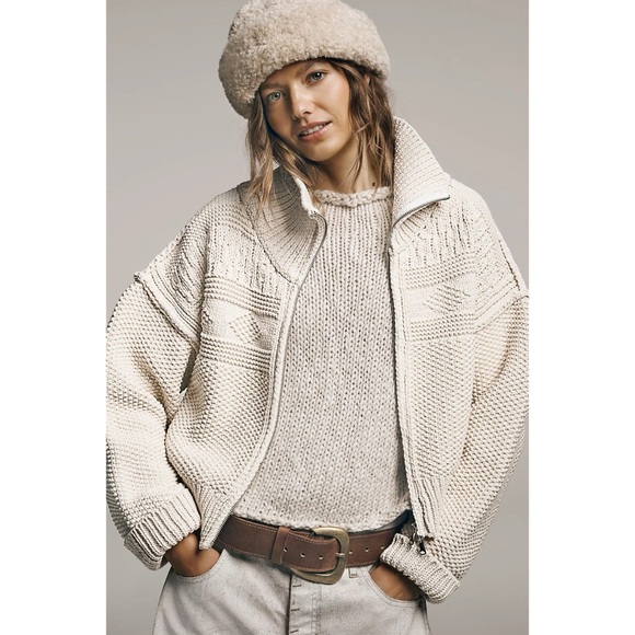 Free People Sweaters - NWT Free People Lil Lad Zip Up Cardi Sweater